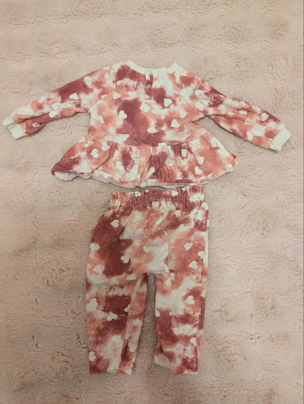 Grayson Mini Baby Girls Pink Heart Set 12m